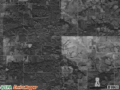 Otter Creek township, Iowa satellite photo by USGS