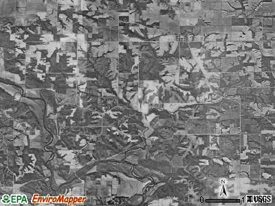 Trenton township, Iowa satellite photo by USGS