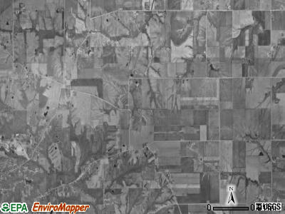Dahlonega township, Iowa satellite photo by USGS