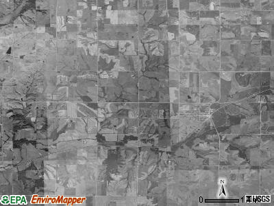 Prescott township, Iowa satellite photo by USGS