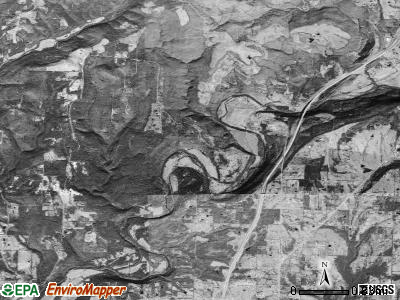 Lancaster township, Arkansas satellite photo by USGS
