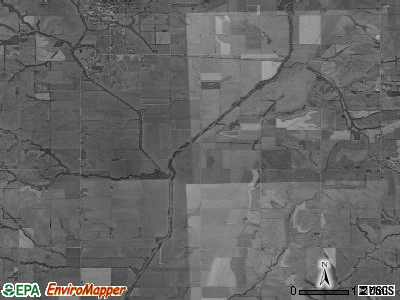 White Cloud township, Iowa satellite photo by USGS