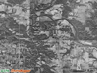 Tippecanoe township, Iowa satellite photo by USGS