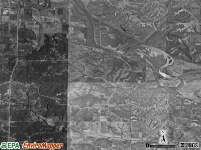 Keokuk township, Iowa satellite photo by USGS