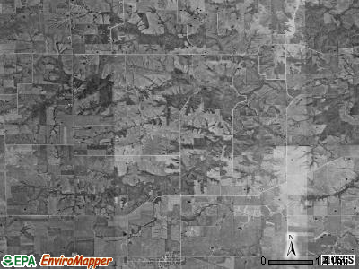 Green Bay township, Iowa satellite photo by USGS