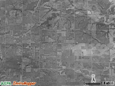Sand Creek township, Iowa satellite photo by USGS