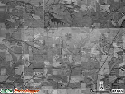 Fremont township, Iowa satellite photo by USGS