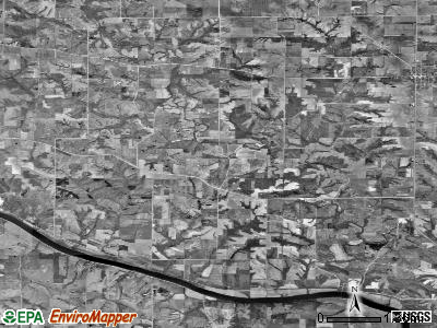 Lick Creek township, Iowa satellite photo by USGS