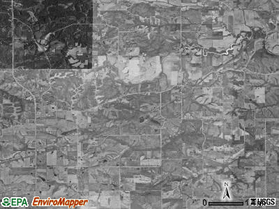 Lick Creek township, Iowa satellite photo by USGS