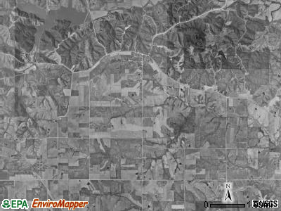 Udell township, Iowa satellite photo by USGS