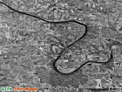 Van Buren township, Iowa satellite photo by USGS
