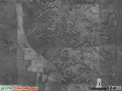 Sidney township, Iowa satellite photo by USGS