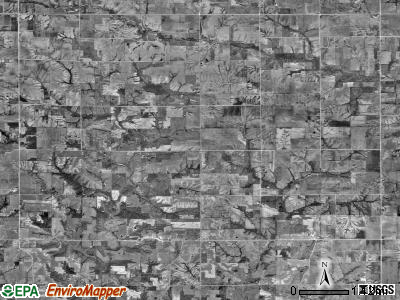 Harrisburg township, Iowa satellite photo by USGS