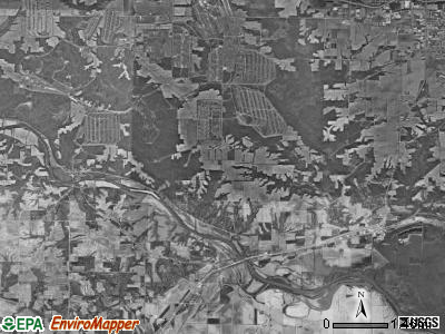 Union township, Iowa satellite photo by USGS