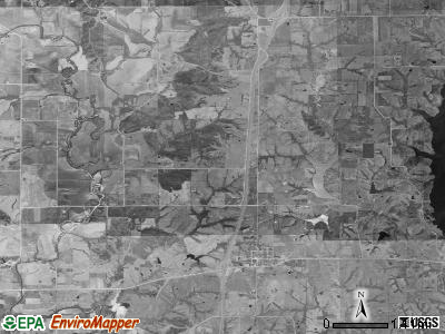 Decatur township, Iowa satellite photo by USGS