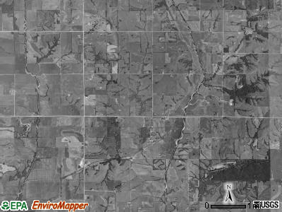 Waubonsie township, Iowa satellite photo by USGS