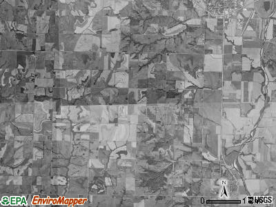 Harlan township, Iowa satellite photo by USGS