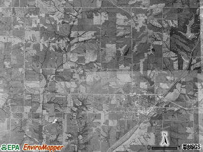 Benton township, Iowa satellite photo by USGS