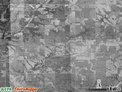 Clayton township, Iowa satellite photo by USGS