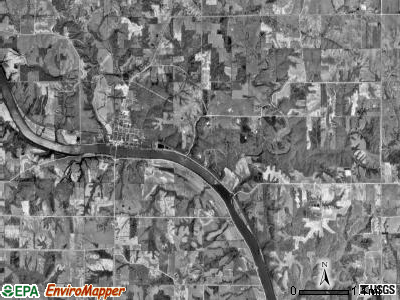Bonaparte township, Iowa satellite photo by USGS