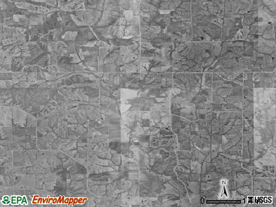 Woodland township, Iowa satellite photo by USGS
