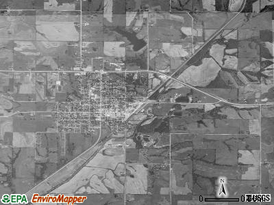 Bedford township, Iowa satellite photo by USGS