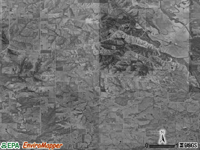 Caldwell township, Iowa satellite photo by USGS