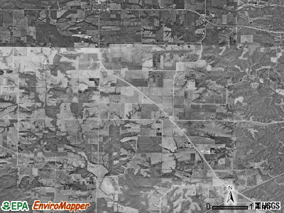 Charleston township, Iowa satellite photo by USGS