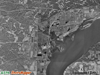 Jefferson township, Iowa satellite photo by USGS