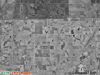 Fayette township, Iowa satellite photo by USGS