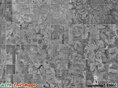 Clinton township, Iowa satellite photo by USGS