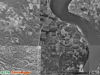 Montrose township, Iowa satellite photo by USGS