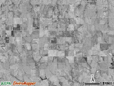 Harrison township, Kansas satellite photo by USGS