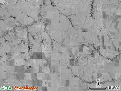 Pawnee township, Kansas satellite photo by USGS