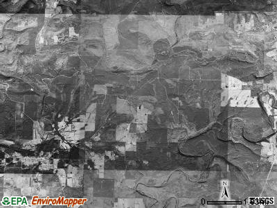 Wilburn township, Arkansas satellite photo by USGS