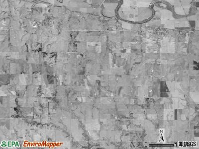 Montana township, Kansas satellite photo by USGS