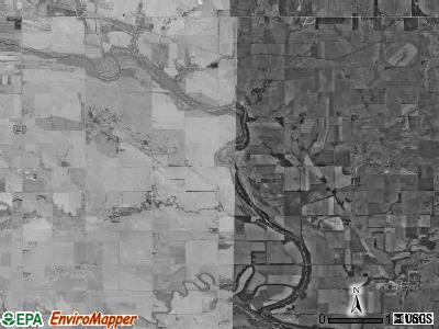 Big Bend township, Kansas satellite photo by USGS