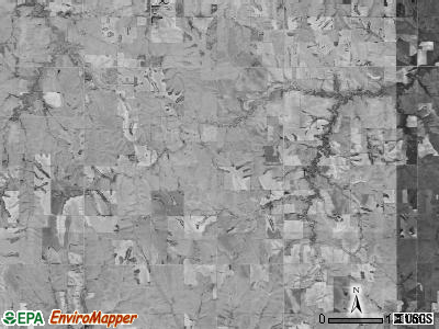 Glenwood township, Kansas satellite photo by USGS