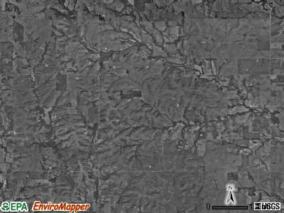Highland township, Kansas satellite photo by USGS