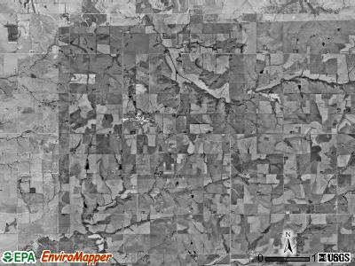 Washington township, Kansas satellite photo by USGS
