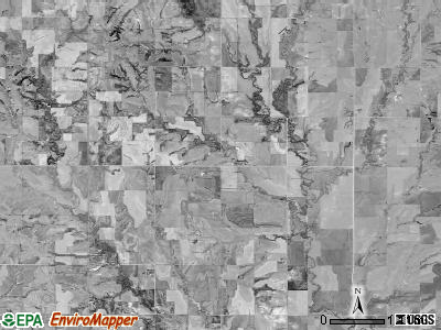 Pleasant township, Kansas satellite photo by USGS