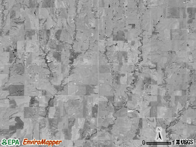 Washington township, Kansas satellite photo by USGS