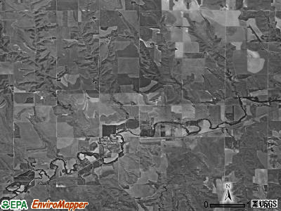 Ludell township, Kansas satellite photo by USGS