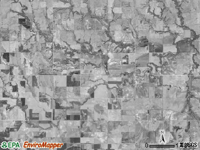 Burr Oak township, Kansas satellite photo by USGS