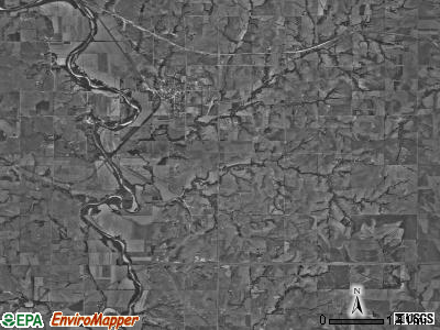 Hanover township, Kansas satellite photo by USGS