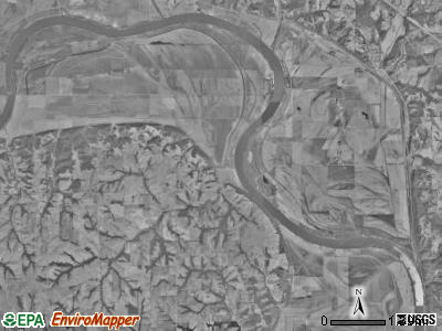Burr Oak township, Kansas satellite photo by USGS