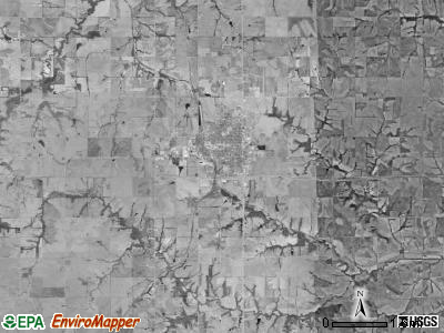 Hiawatha township, Kansas satellite photo by USGS