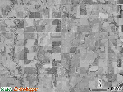 Oak township, Kansas satellite photo by USGS
