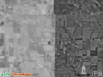 Courtland township, Kansas satellite photo by USGS