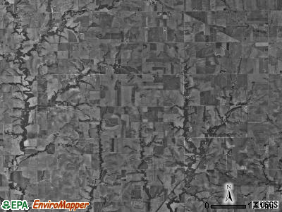 Jefferson township, Kansas satellite photo by USGS